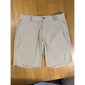 Adidas Golf Shorts Khaki Stretch Flat Front Performance Men's 36